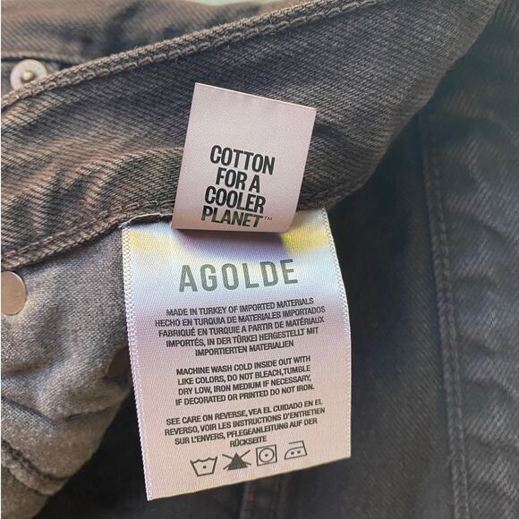 AGOLDE Brown Low Curve Barrel Wide Leg Jeans Size 28 - Picture 11 of 13